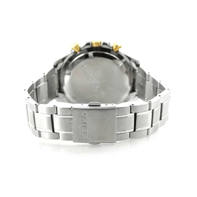 ساعت مچی مردانه سیکو Seiko SBTR024؛ کرنوگراف استیل دو رنگ طلایی و نقرهای