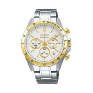 ساعت مچی مردانه سیکو Seiko SBTR024؛ کرنوگراف استیل دو رنگ طلایی و نقره‌ای